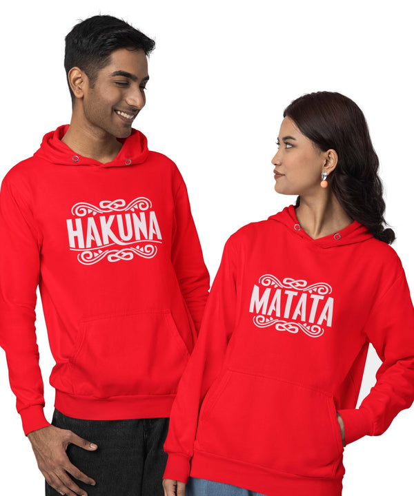 HAKUNA MATATA - Couple Hoodies Both side Printed (pack of 2) - Letshandcraft