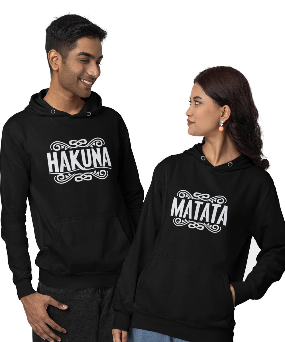 HAKUNA MATATA - Couple Hoodies Both side Printed (pack of 2) - Letshandcraft