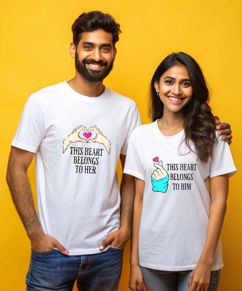Heart - Couple T-shirts (Pack of 2) - Letshandcraft