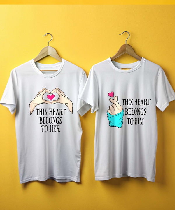 Heart - Couple T-shirts (Pack of 2) - Letshandcraft