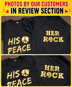 Her Rock v. His Peace - Oversized Drop Shoulder T-Shirt (pack of 2) - Letshandcraft