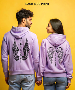 His Angel v. Her Guardian - Couple Hoodies (pack of 2) - Letshandcraft
