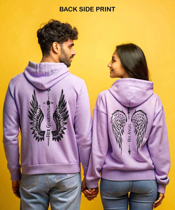 His Angel v. Her Guardian - Couple Hoodies (pack of 2) - Letshandcraft