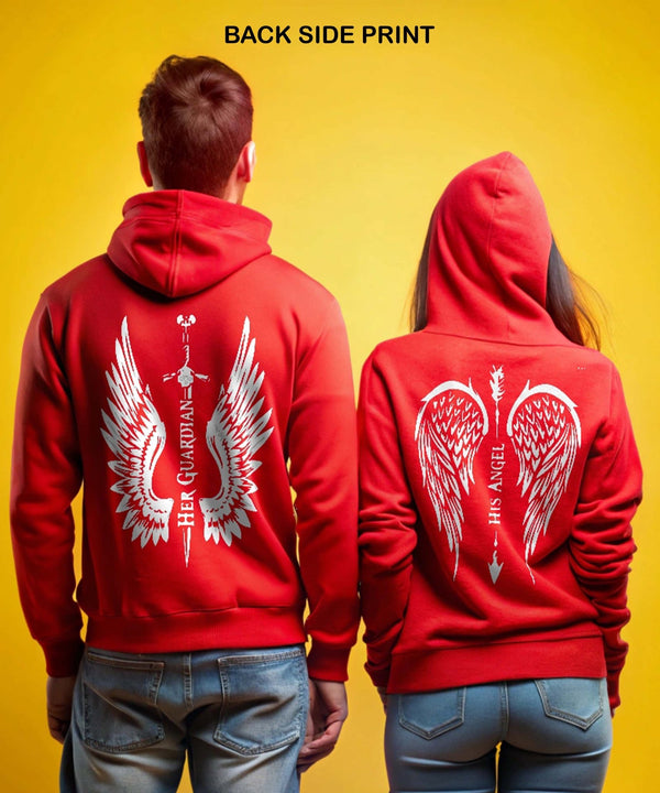 His Angel v. Her Guardian - Couple Hoodies (pack of 2) - Letshandcraft