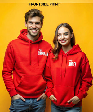 His Angel v. Her Guardian - Couple Hoodies (pack of 2) - Letshandcraft