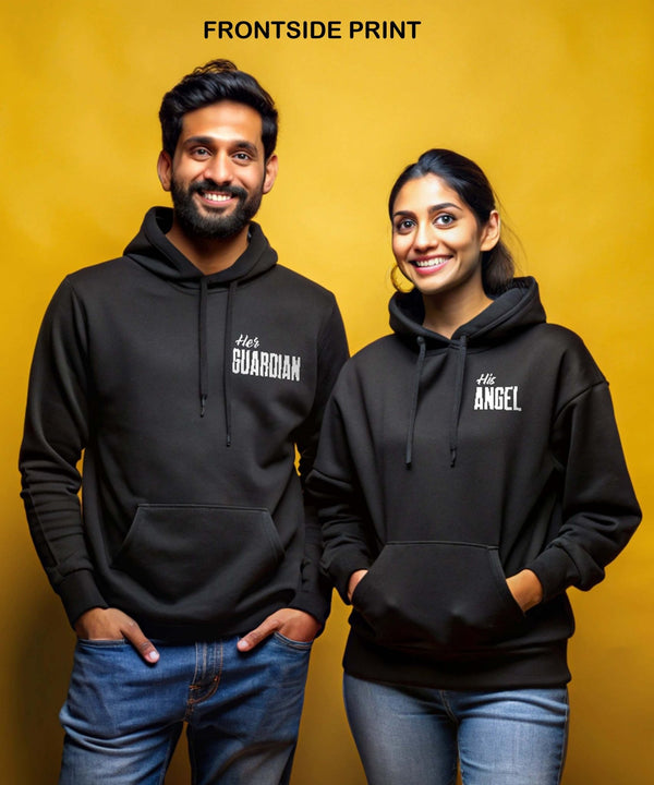 His Angel v. Her Guardian - Couple Hoodies (pack of 2) - Letshandcraft