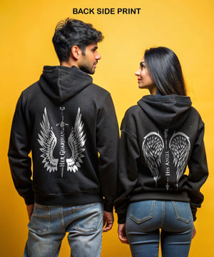 His Angel v. Her Guardian - Couple Hoodies (pack of 2) - Letshandcraft