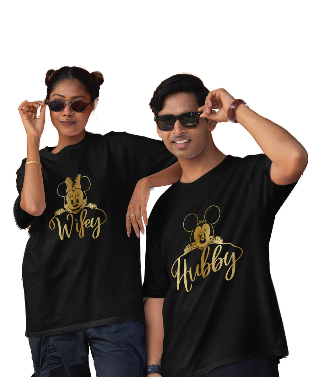 Hubby and Wifey - Oversized Drop Shoulder T-Shirt - Letshandcraft