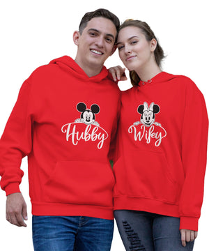 Hubby v. Wifey - Couple Hoodies (pack of 2) - Letshandcraft