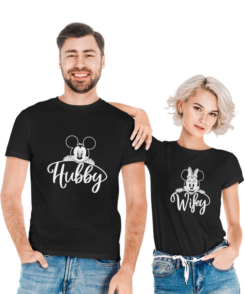 Hubby & Wifey - Couple T-shirts (Pack of 2) - Letshandcraft