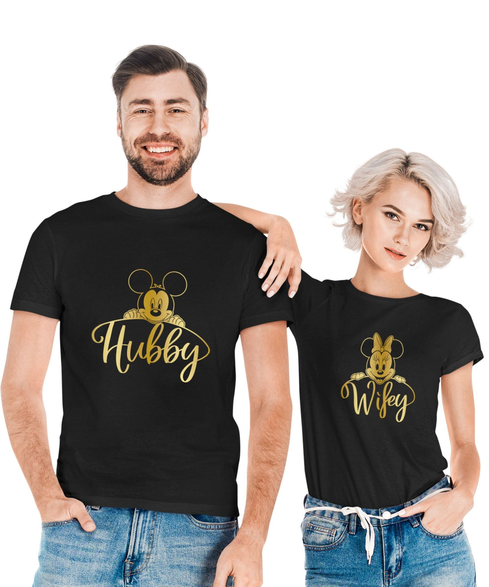 Hubby & Wifey - Couple T-shirts (Pack of 2) - Letshandcraft