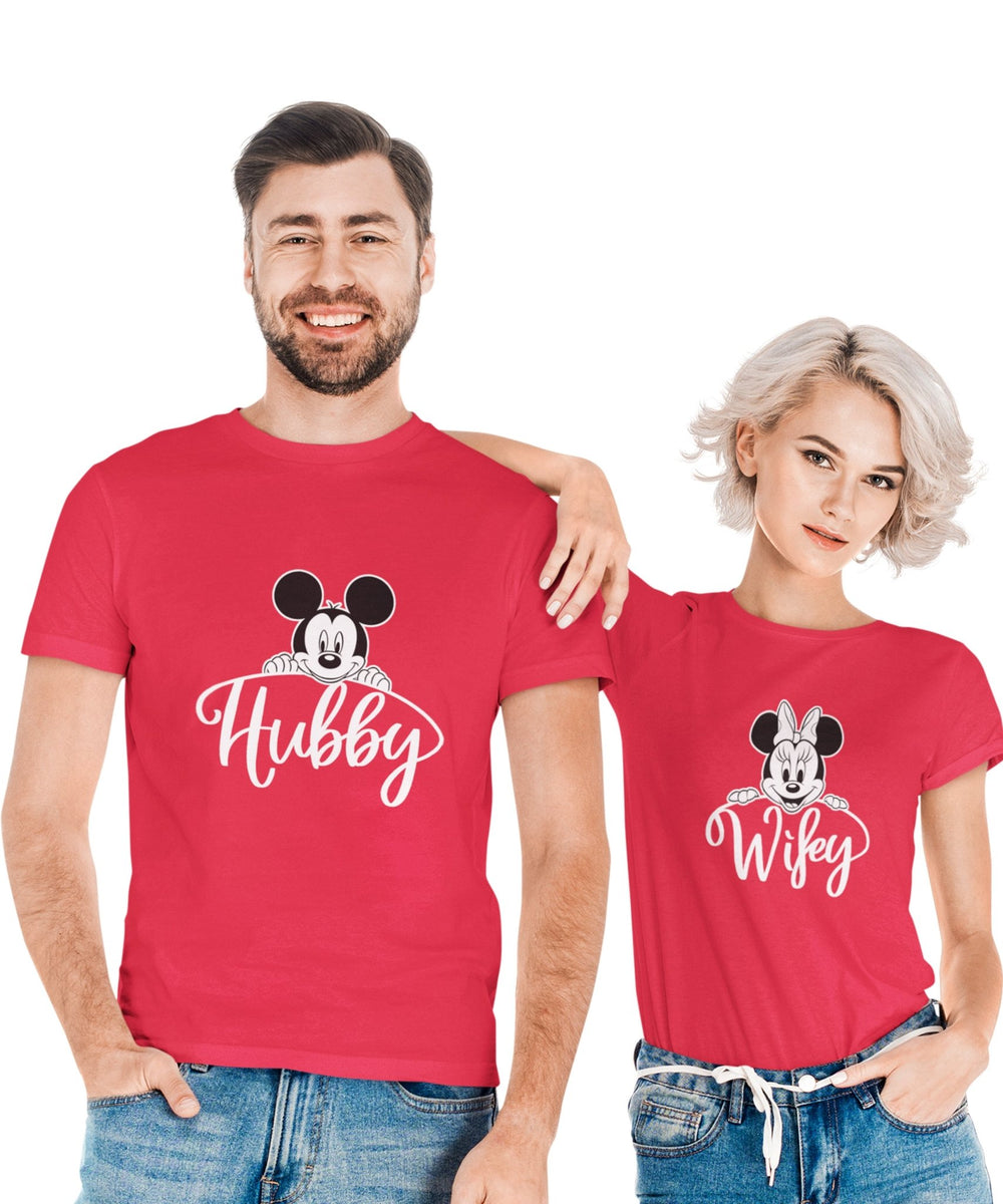 Hubby & Wifey - Couple T-shirts (Pack of 2) - Letshandcraft