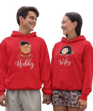 Hubby Wifey Yoga - Couple Hoodies (pack of 2) - Letshandcraft