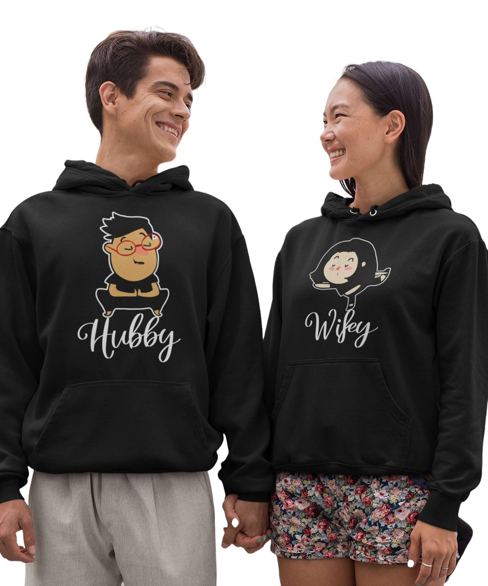 Hubby Wifey Yoga - Couple Hoodies (pack of 2) - Letshandcraft