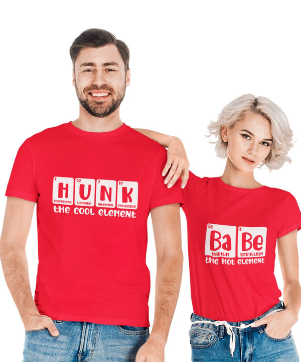 Hunk & Babe - Couple T-shirts (Pack of 2) - Letshandcraft
