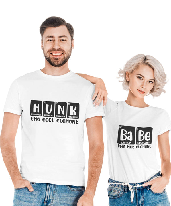 Hunk & Babe - Couple T-shirts (Pack of 2) - Letshandcraft