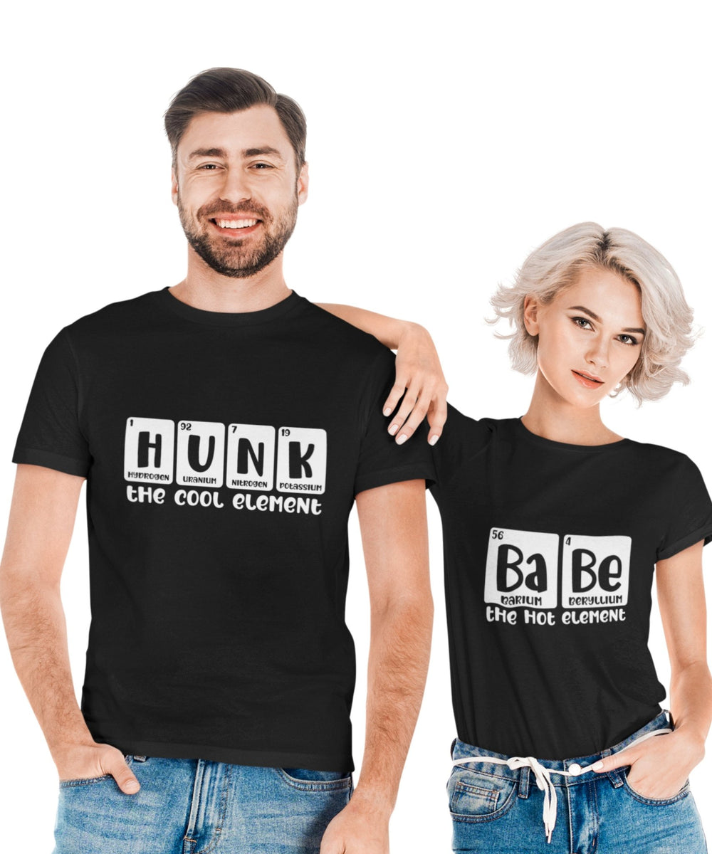 Hunk & Babe - Couple T-shirts (Pack of 2) - Letshandcraft