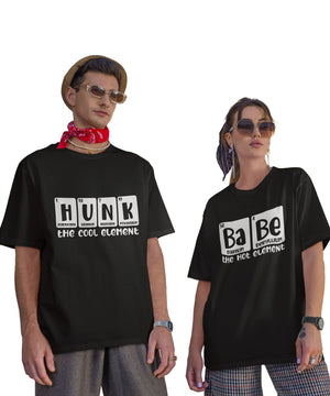 Hunk v. Babe - Oversized Drop Shoulder T-Shirt (pack of 2) - Letshandcraft