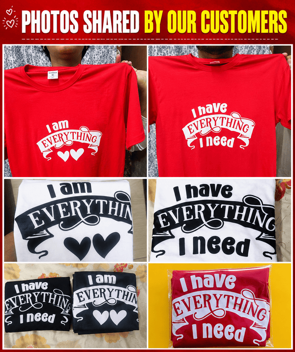 I have Everything v. I am Everything - Couple T-shirts (Pack of 2) - Letshandcraft