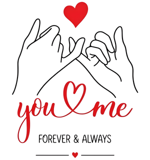 You & Me Forever - Oversized Drop Shoulder T-Shirt (pack of 2)