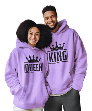 King & Queen - Couple Hoodies (pack of 2) - Letshandcraft