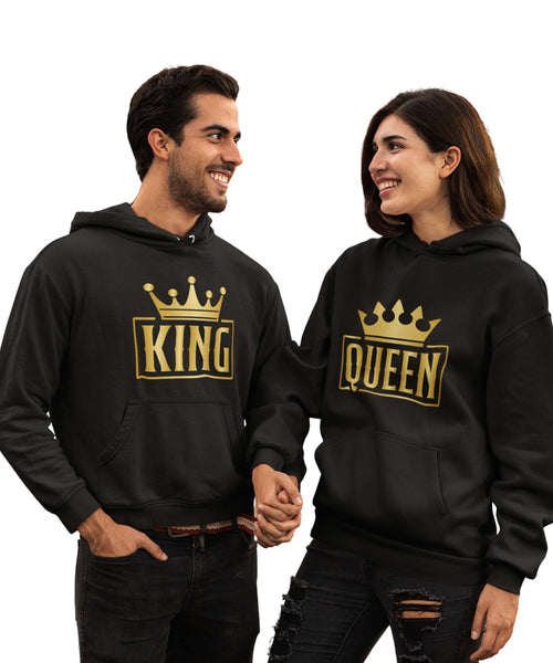 King & Queen - Couple Hoodies (pack of 2) - Letshandcraft