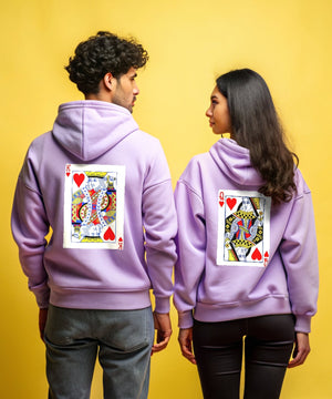 King & Queen of Hearts - Couple Hoodies Both side Printed (pack of 2) - Letshandcraft