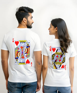 King Queen of Playing Cards - Couple T-shirts (Pack of 2) - Letshandcraft