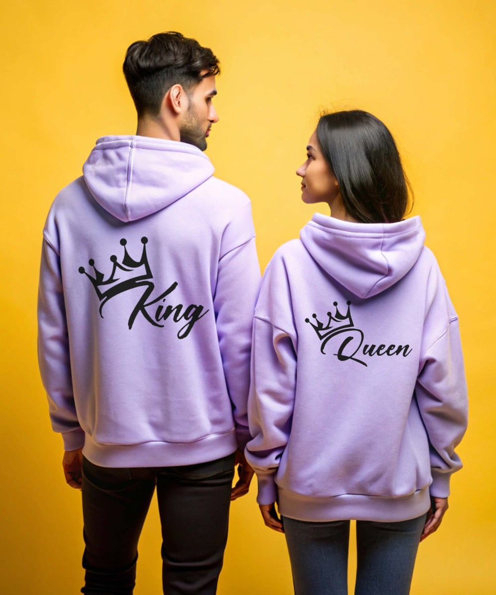 King v. Queen - Couple Hoodies Both Side Printed (pack of 2) - Letshandcraft