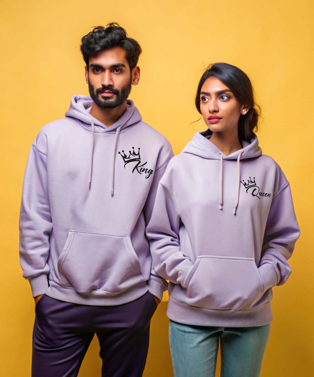 King v. Queen - Couple Hoodies Both Side Printed (pack of 2) - Letshandcraft
