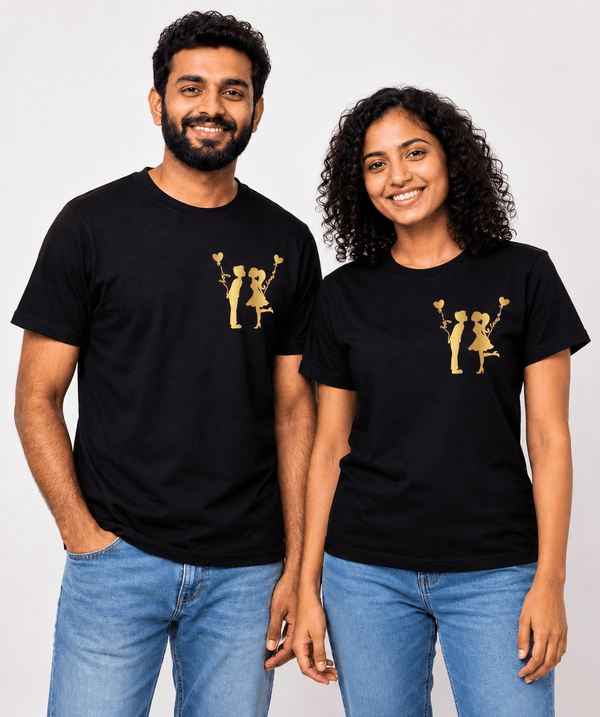 Kissing Couple - Couple T-shirts (Pack of 2) - Letshandcraft
