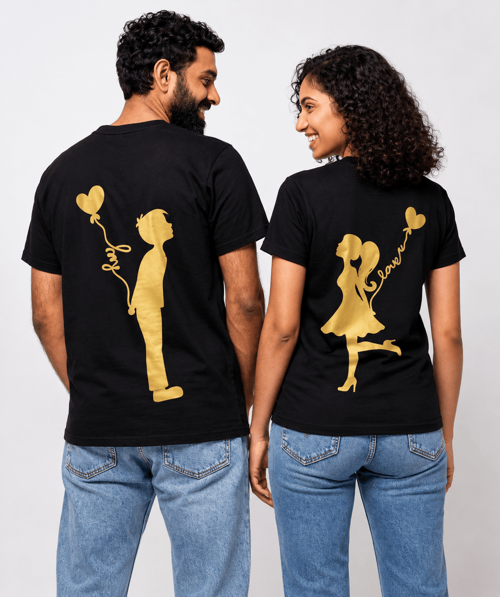 Kissing Couple - Couple T-shirts (Pack of 2) - Letshandcraft
