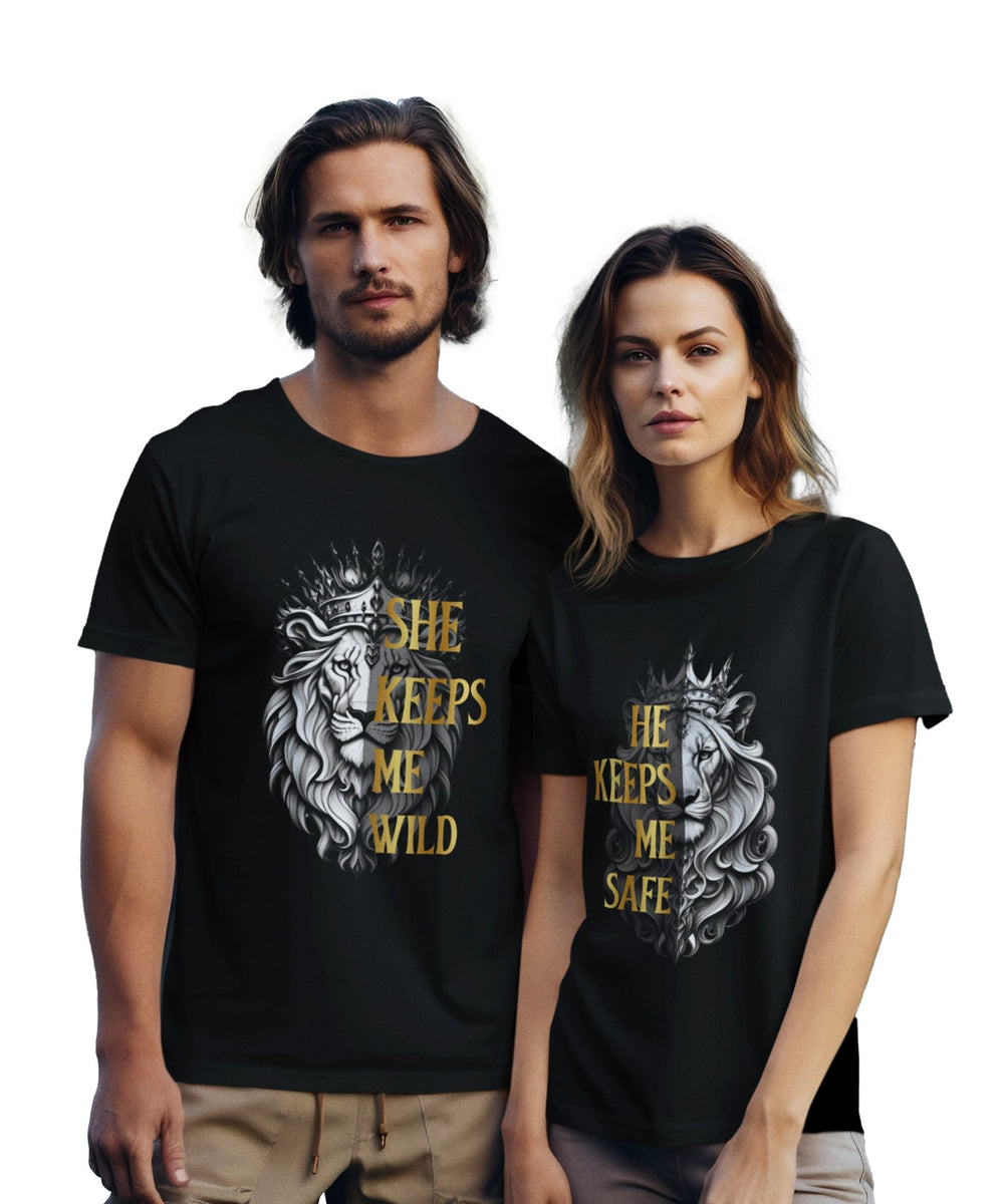 Lion Lioness - Couple T-shirts (Pack of 2) - Letshandcraft
