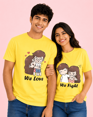 Love & Fight - Couple T-shirts (Pack of 2) - Letshandcraft