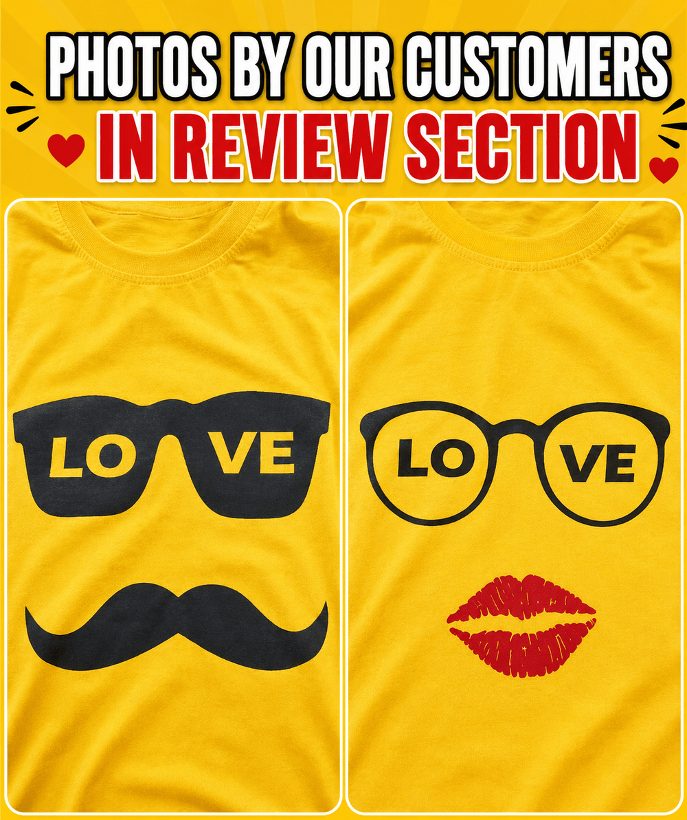 LOVE SPECS - Couple T-shirts (Pack of 2) - Letshandcraft