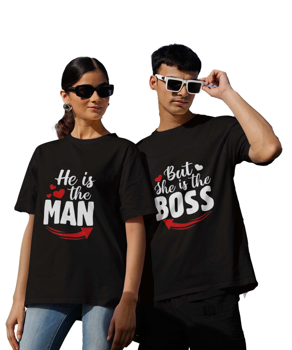 Man and the Boss - Oversized Drop Shoulder T-Shirt (pack of 2) - Letshandcraft