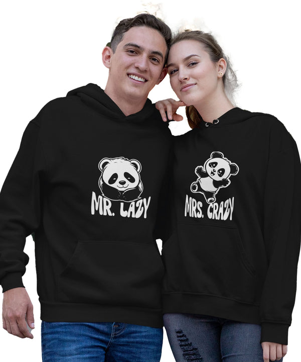 Mr. Lazy & Mrs. Crazy - Matching Couple Hoodies (pack of 2) - Letshandcraft