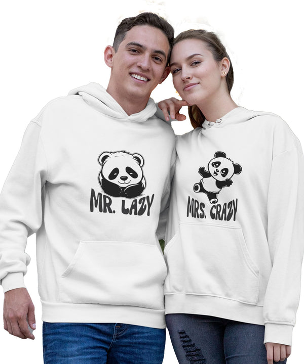 Mr. Lazy & Mrs. Crazy - Matching Couple Hoodies (pack of 2) - Letshandcraft