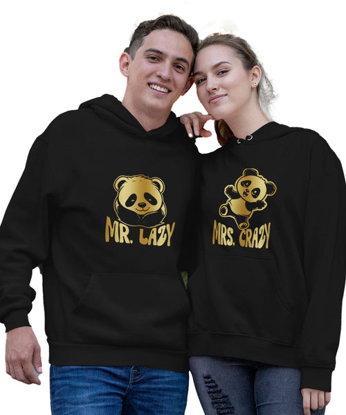 Mr. Lazy & Mrs. Crazy - Matching Couple Hoodies (pack of 2) - Letshandcraft