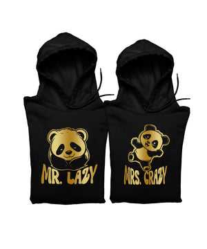 Mr. Lazy & Mrs. Crazy - Matching Couple Hoodies (pack of 2) - Letshandcraft