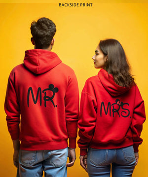 Mr. & Mrs. - Couple Hoodies Both side Printed (pack of 2) - Letshandcraft