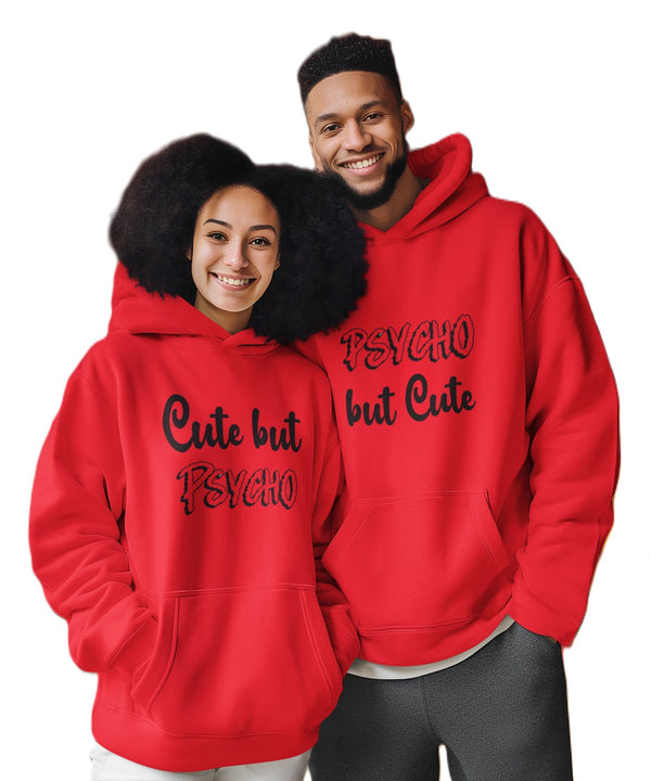 Psycho & Cute - Couple Hoodies (pack of 2) - Letshandcraft
