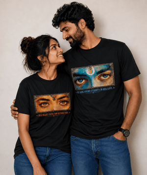 Radha Krishna - Matching Couple T-shirts (Pack of 2) - Letshandcraft