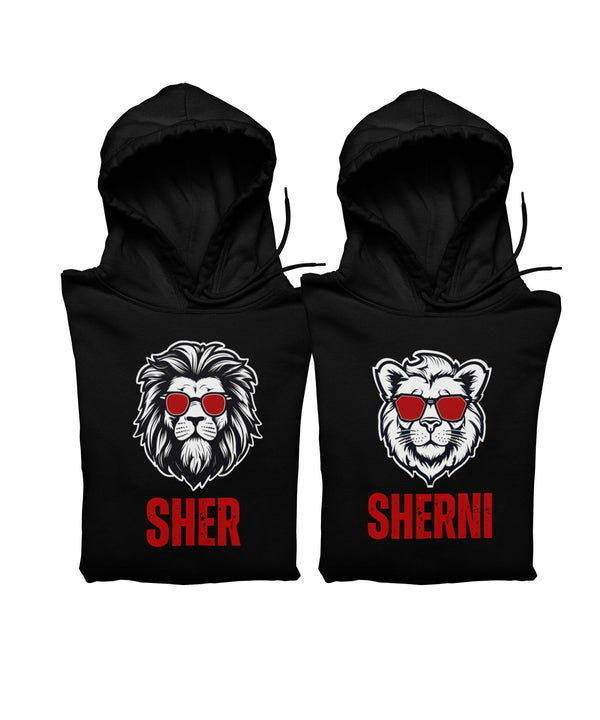 SHER v. SHERNI - Matching Couple Hoodies (pack of 2) - Letshandcraft