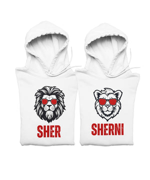 SHER v. SHERNI - Matching Couple Hoodies (pack of 2) - Letshandcraft