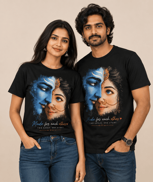 Shiv Parvati Love - Couple T-shirts (Pack of 2) - Letshandcraft