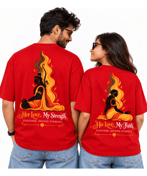 Shree Ram Sita Bond - Oversized Drop Shoulder T-Shirt (pack of 2) - Letshandcraft