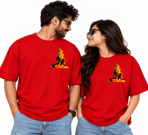 Shree Ram Sita Bond - Oversized Drop Shoulder T-Shirt (pack of 2) - Letshandcraft