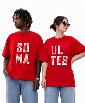 Soul Mates - Oversized Drop Shoulder T-Shirt (pack of 2) - Letshandcraft