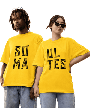 Soul Mates - Oversized Drop Shoulder T-Shirt (pack of 2) - Letshandcraft